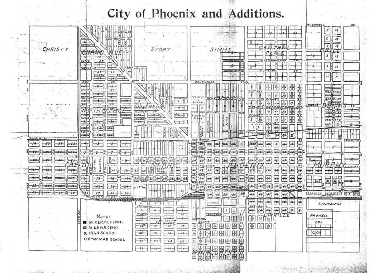 kort af metro Phoenix