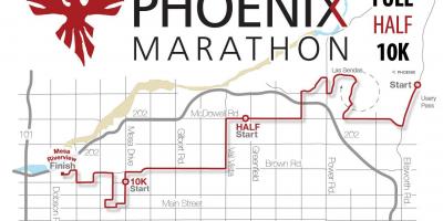Kort af Phoenix maraton